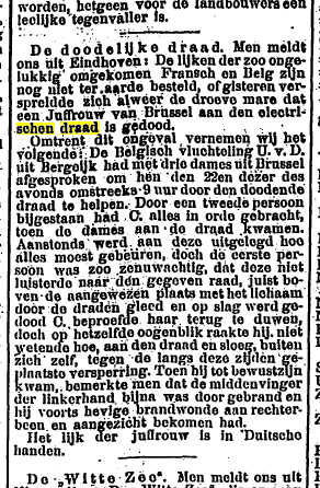 Dutch newspaper clipping, 1917