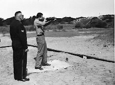 Rob Ruggenberg 15 years old on the Naval Shooting Range in Hilversum, Holland