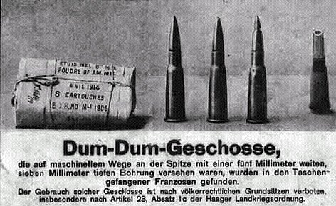 Germany accuses France of using dumdum bullets in the Great War