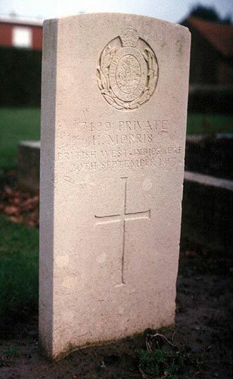 Gravestone Herbert Morris executed 20 September 1917