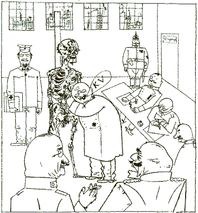 Drawing Fit for Duty, by George Grosz