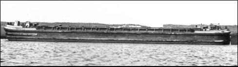 Klepbakschip aka unloader, used for dumping munition in sea at Knokke, Belgium