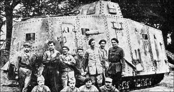 German tank captured by French troops